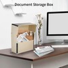 Lineco Archival Document Storage Box with Metal Edge, Acid-Free Tan