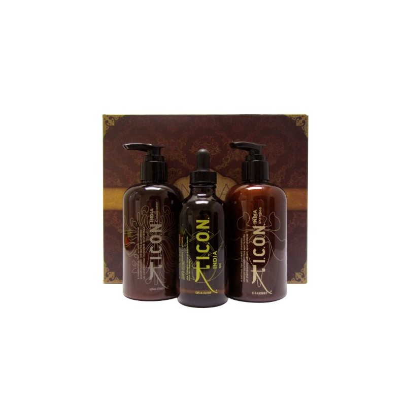 ICON INDIA Hair Care Trio Set(India-Oil, Shampoo, Conditioner)