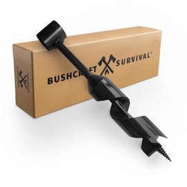 Bushcraft Survival 1.5 Inch Scotch Eye Auger | Manual Hand Wood Auger Drill Bit for Camping & Shelter Building | Heavy Duty Steel Bushcrafting Tools & Backcountry Gear