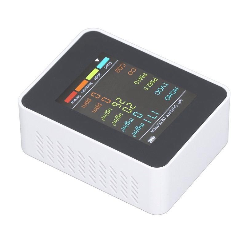 Air Quality Monitor Portable LCD Backlight Screen CO2 TVOC HCHO