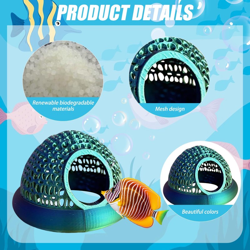 Embhlitfe Aquarium Cave Fish Tank Ornaments for Shrimp & Small