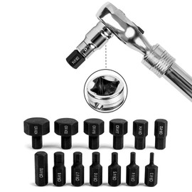 14 Pcs Hex Bit Socket Set 3-24mm Allen Key Wrench Head Tool Ratchet Inch Drive Screwdriver Hex Bit Socket