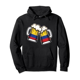 Colombia Flag Beer Mug - Cool Colombian Beer Pullover Hoodie
