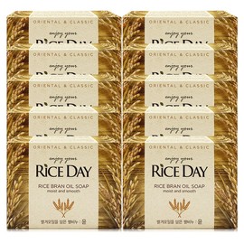 Rice Day Cosmetic Soap Yoon 100g / 라이스데이 화장 비누 윤 100g X 10개