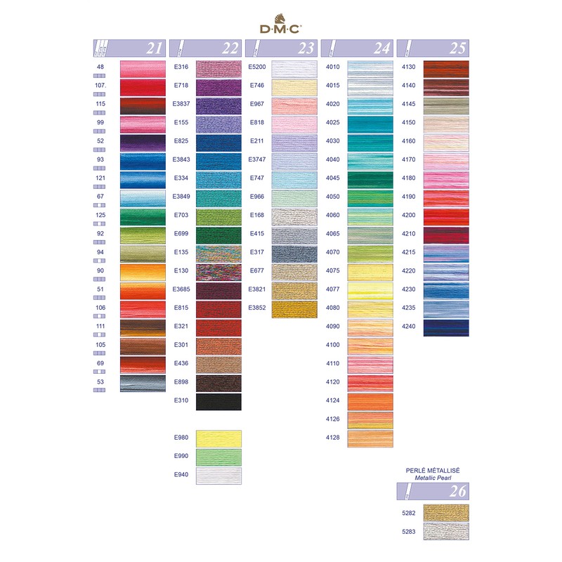 DMC Stranded Cottons Printed Shade Card (New Edition)