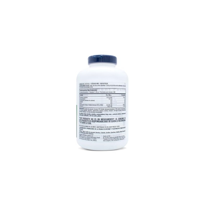 NC Fish Oil 1000 mg Sabor Limón, Suplemento de Aceite