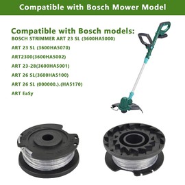Fikiro 4 Pieces Bosch Strimmer Wire，Strimmer Spool Compatible with F016800569 F016800385，Grass Trimmer Spool Replace，Bosch Strimmer Spool with ART 23 SL 26 SL