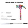 LANDIBO 6-in-1 Multifunctional Metal Flower Hammer & Screwdriver Tool Set,