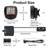 Bike Computer Wireless, 15 Functions IP54 Waterproof Bike Speedometer Cycle