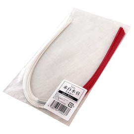 Red and White Mizuhiki Set of 5, 17.7 inches (45 cm), Set of 10