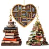 3PCS Book Christmas Tree Ornaments Christmas Ornaments For Book Lovers,