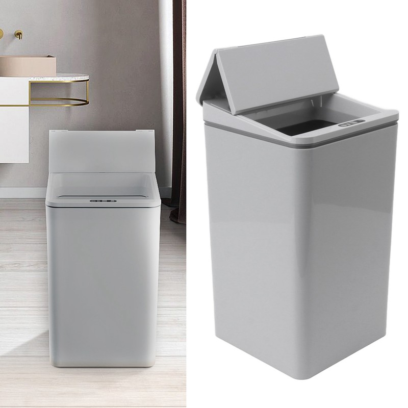 Desktop Sensor Trash Can USB Charging Foldable Lid 9L Intelligent