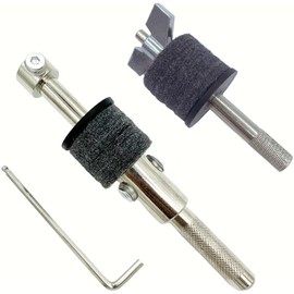 TUOREN 1 Pair Cymbal Stacker, 4 inch and 6.6 inch Straight Cymbal Stacker Mount 8mm Thread Cymbal Stacker Attachment Arm for Cymbal Splash Stand Tops Cymbal Rod Clamp Percussion Accessories