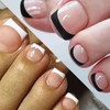 48Pcs Press on Toenails French Tips Toe Nails Press ons