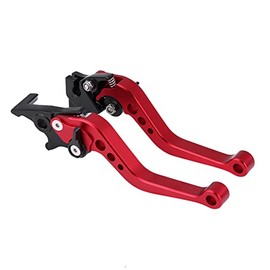 Clutch Brake Lever,Pair of 22mm 7/8" CNC Aluminum Motorcycle Clutch Drum Brake Lever Handle for GY6 CG125 Clutch Brake Lever(Red)