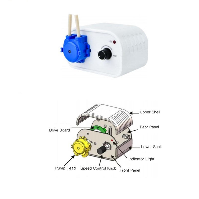 Peristaltic Pump Circulating Water Pump DC 12V Brush Motor for