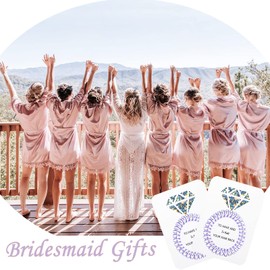 Banugo Bachelorette Hair Ties, Bridesmaid Proposal Gifts, Spiral Hair Ties Scrunchies, Bridal Shower, Wedding, Bachelorette Party Favors for Guest (Set of 8-Purple)