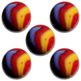 mesbilles MeineMurmeln 5 Baubles Fiesta 20 mm Glass Marbles