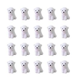 TOYANDONA - 20 gomas de borrar de lápices de oso polar para regalos, regalos de aula, regalos de carnaval y suministros escolares