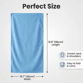 SINJAETRQ 3 Pack Gym Towel Set, Microfibre Towel for Sports & Fitness, 80x40cm Fast Drying Sweat Towels for Men Women, Yoga Camping Travel, Light Blue Black Dark Grey