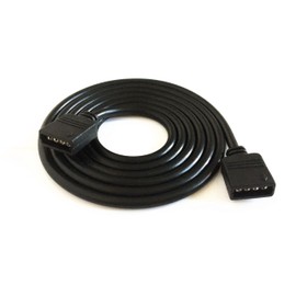 HUALAND 4 Pins Black RGB LED Splitter Cable LED Strip Connector 6 Way Splitter Y Splitter for One to six RGB 5050 3528 LED Light Strips with,1m RGB Wire，10x Male 4 Pin Plugs