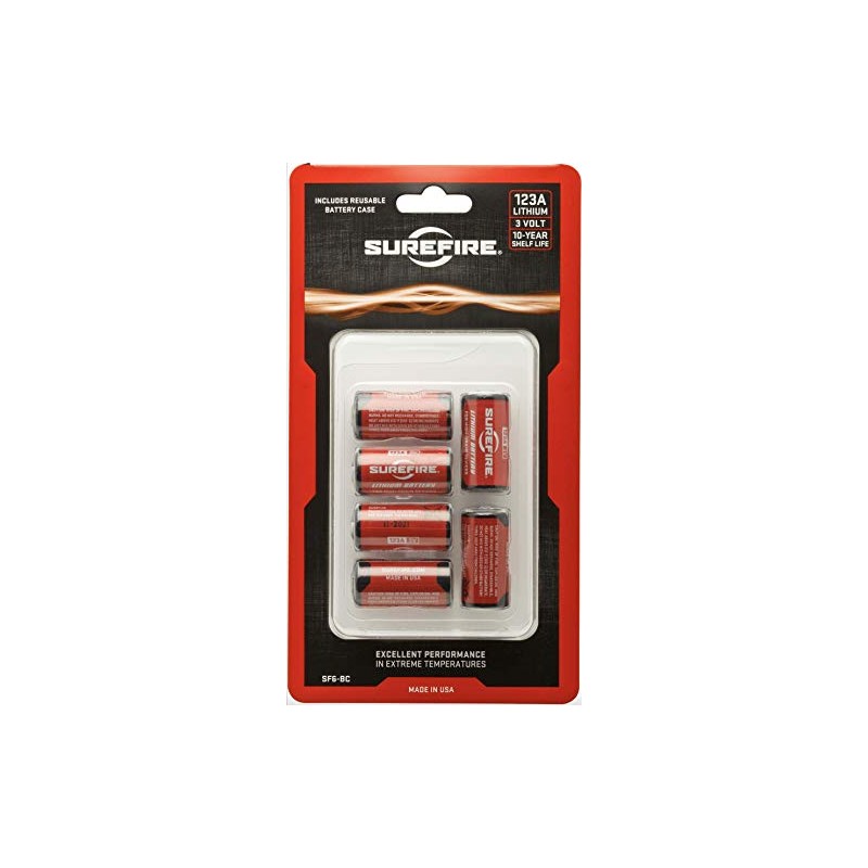 SureFire 6 Pack 123A Lithium Batteries