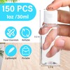Mimorou 150 Pcs 1oz Travel Bottles Bulk for Toiletries Clear
