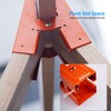 2PCS Adjustable Steel Sawhorse Bracket with Non Slip Teeth Hollowed