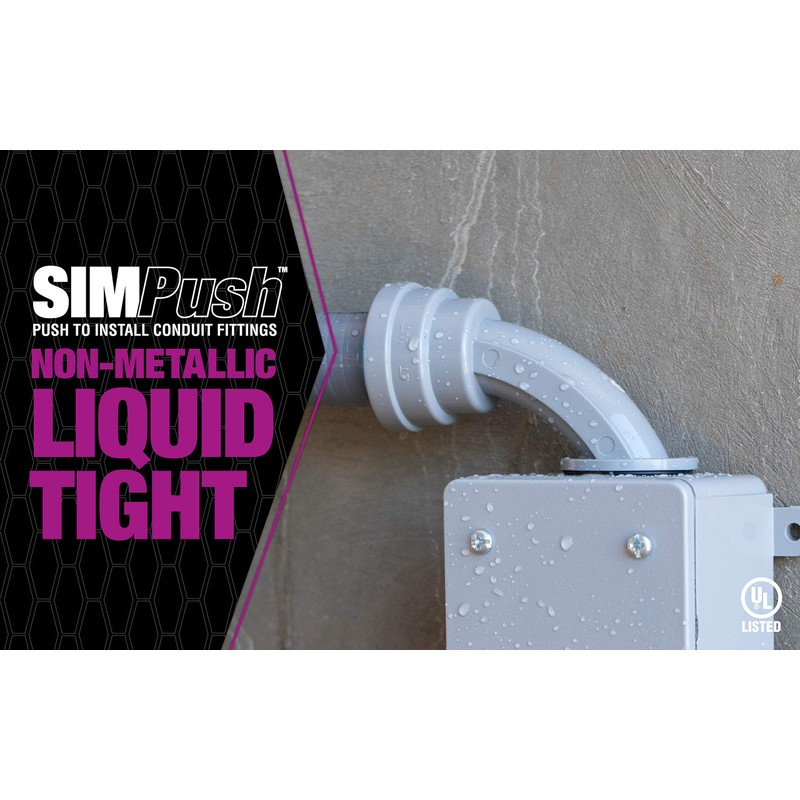 Southwire LTNM-BC-100 1" Liquid Tight Non-Metallic Push Install LT Box