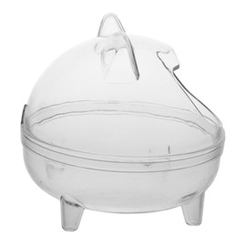 Mipcase Hamster Sand Bath Box Transparent Dual-use Bathroom and Sandbox for Small Pets Cute Bear Shape Design Easy to Clean for Dwarf Hamsters Mice and Gerbils