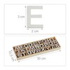 Relaxdays Wooden Letters Set, 324 Pieces, Capital Letters A-Z, and