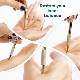 REMOS Acupressure & Meridian Pen - Brass - 10 cm Ball-Ø 2.5/4.5 mm