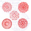 Royal Kraft Indian Designs Flowers and Mandala Wooden Stamp for