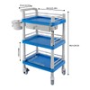Beauty Trolley Cart with Wheels, 3 Tier Esthetician Cart Spa