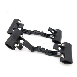 LXZ Adjustable, Foldable, and Twistable Copy Holder Clip - Easel Accessory – Double Head Painting Clip – Easel Accessory, Pack of 2 (Black)