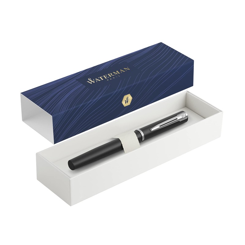 Waterman Allure Fountain Pen | Black Lacquer with Chrome Trim