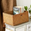 Seagrass Storage Basket Woven Storage Box with Lids Makeup Organizer