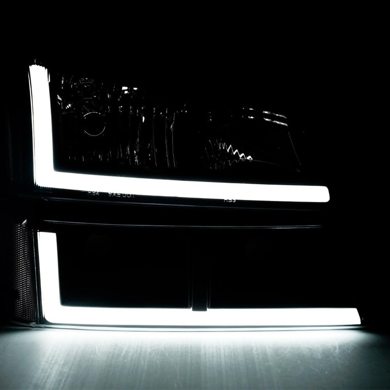 DimFlux LED DRL Headlight Compatible with 2003-2006 Chevy Silverado/ 2003-2006