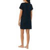 Nautica Women's V-Neck Sleep Shirt, 100% Cotton Jersey, Black, 3X