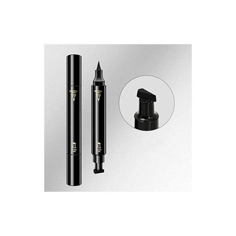 Stamp Eyeliner, Triangular de Doble Cabeza de Secado Rápido Impermeable