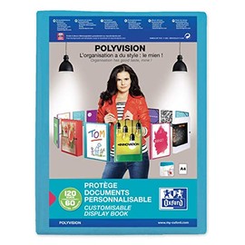 Elba Polyvision Document Protector A4Â Polypropylene 60Â Pockets a4 Blue