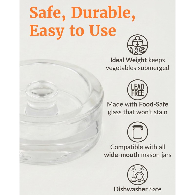 Elementi Fermentation Weight Set of 2 – Easy Grip Glass