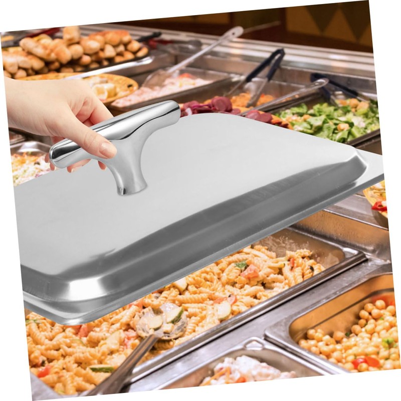 Mikinona 2pcs Stainless Steel Buffet Tray Handle Replacement for Buffet