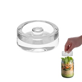 Wide-Mouth Fermentation Glass Weight Set With Easy Grip Perfect For Home Brewing, Pickling, Canning, Fermented Fruits, Sauerkraut, Kimchi And More. (2)