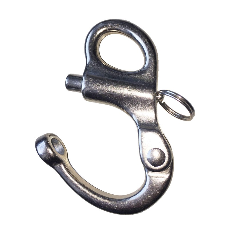 Sunload Snap Shackle with Fixed Eye, Cast Stainless Steel V4A