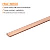 sourcing map Copper Flat Bar, 0.12" Thickness x 0.39" Width
