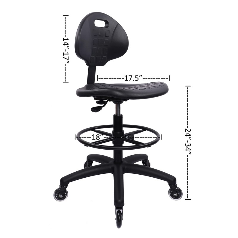 TAKE UR SEAT® Deluxe Heavy Duty Drafting Lab Stool Chair,