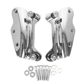 Chrome Detachable 4-Point Docking Hardware Kits Compatible for Harley Davidson Touring 2009-2013 Road King Electra Glide Street Glide Back Rest FLHR FLHX FLHT FLTR