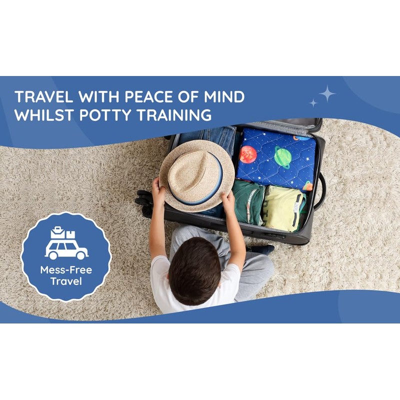 Potty training bed pad with tucks, mattress protector for 100%