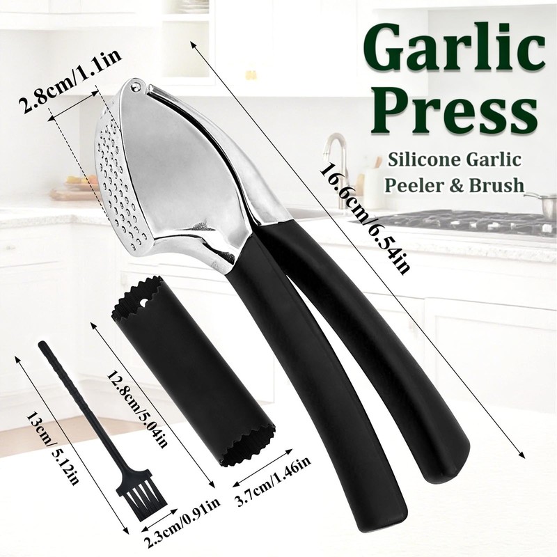 Lainballow Garlic Press & Herb Scissors Set, 6 Pcs Kitchen